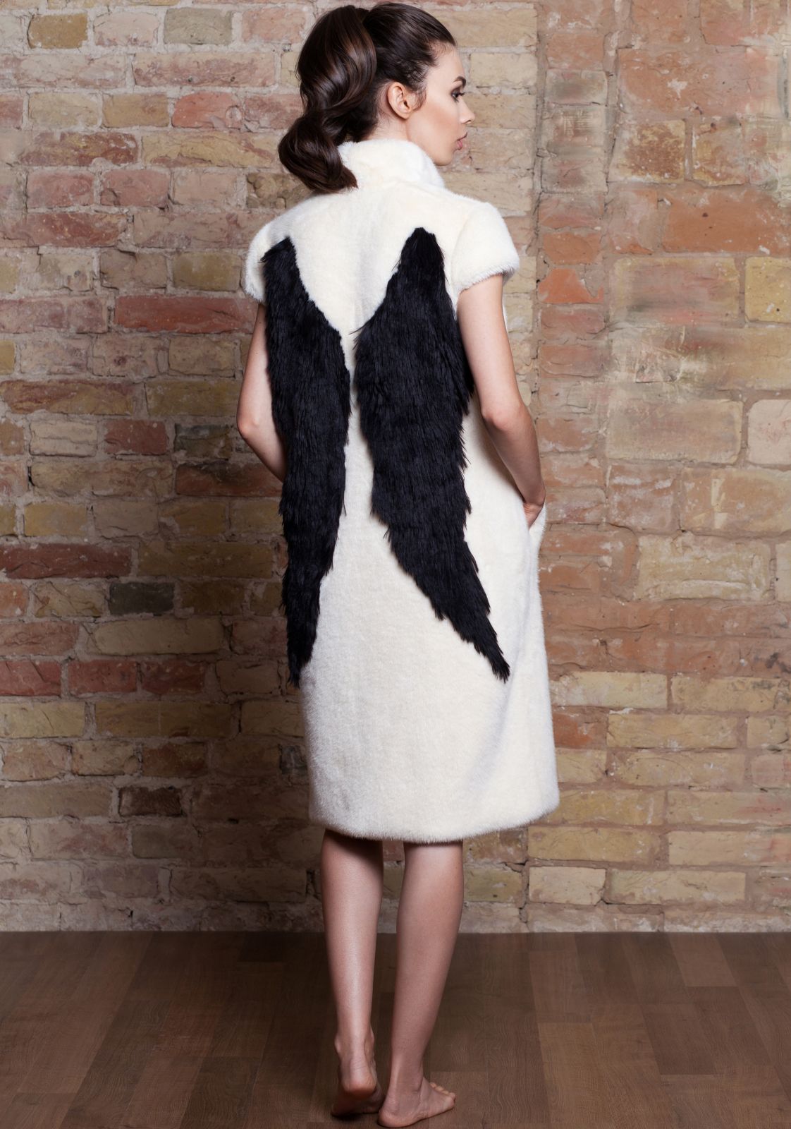 Faux fur women's vest - Mink Pearl
