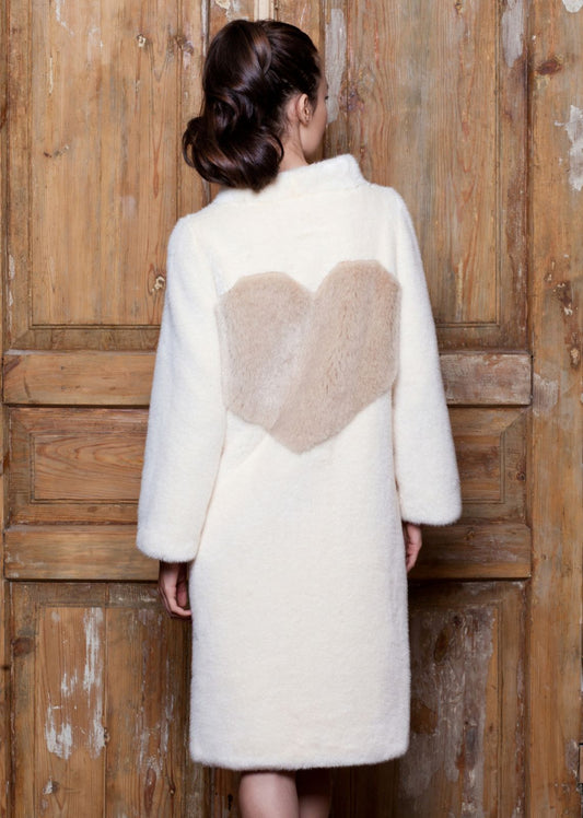 Faux fur women's jacket - Mink Pearl