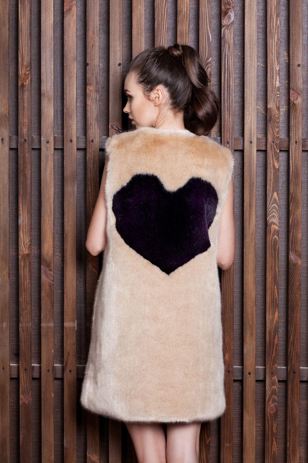 Faux fur women's vest - Sable Onyx
