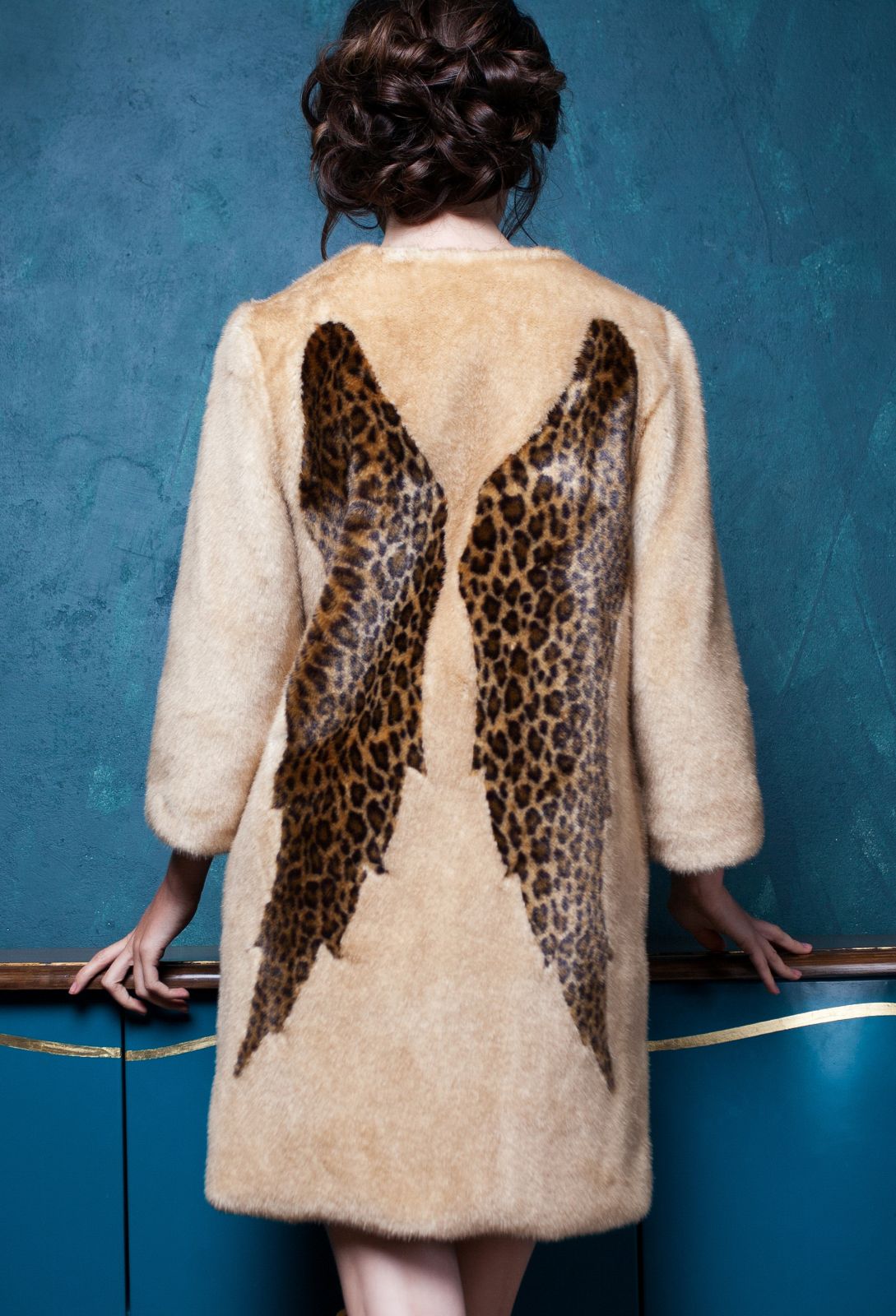 Faux fur women's jacket - Mink Onyx