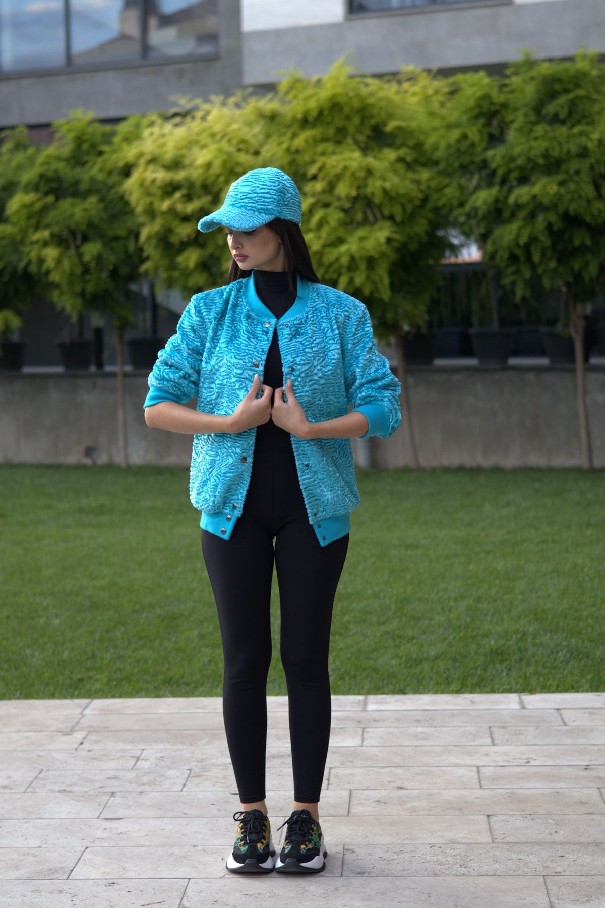 Bomber - Astrakhan Aquamarine