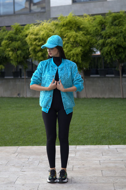Bomber - Astrakhan Aquamarine