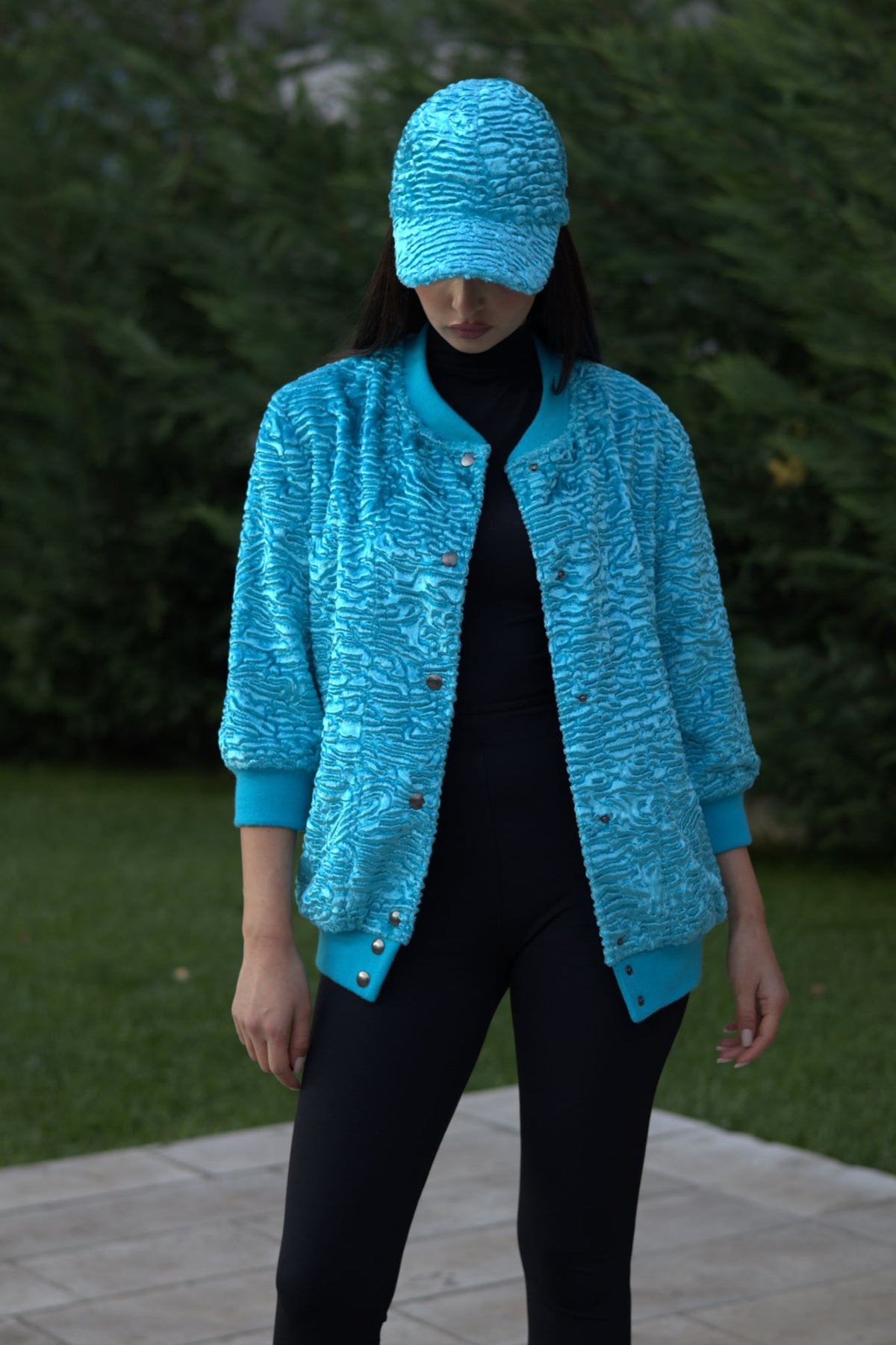 Bomber - Astrakhan Aquamarine