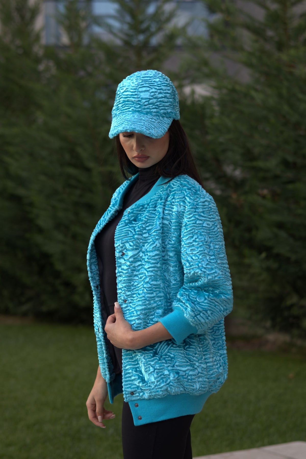Bomber - Astrakhan Aquamarine