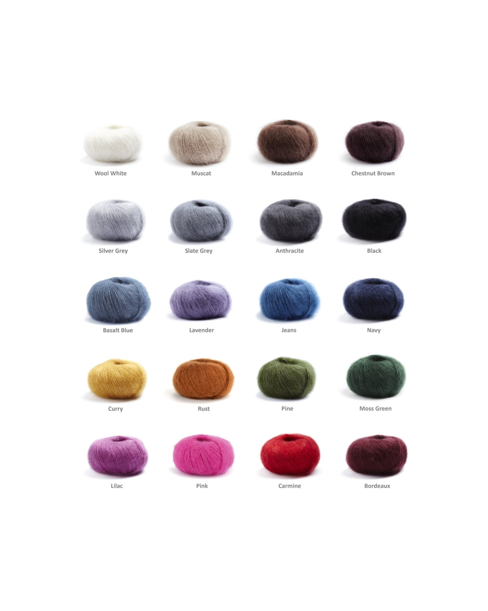 Headscarf - Mohair Wool White
