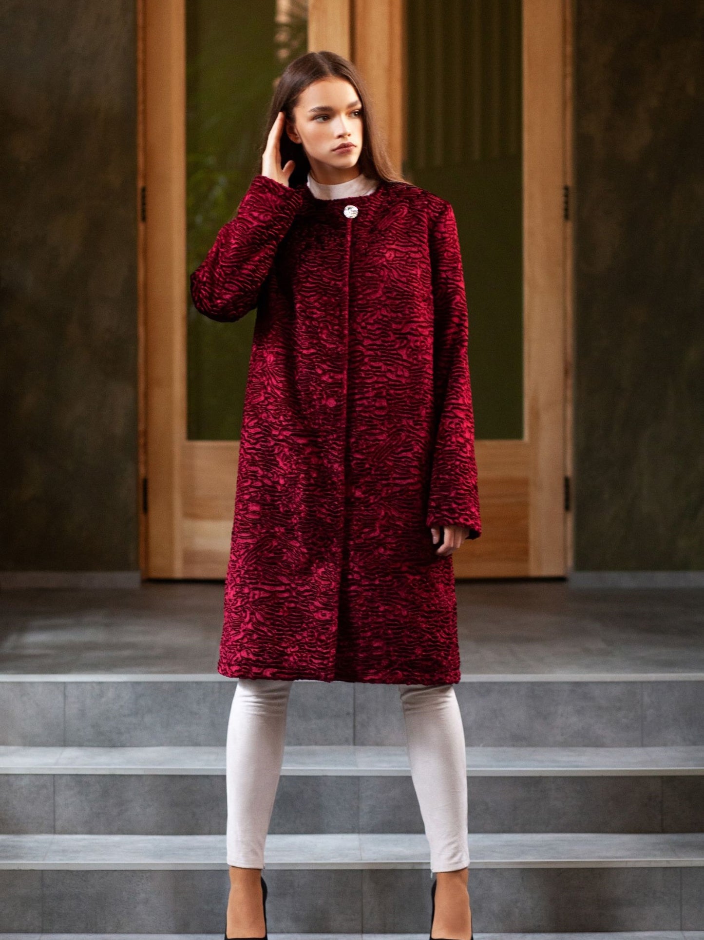 Fur Coat
Luxury Fur
Luxury Coat
Luxury Astrakhan
Astrakhan Fur
Women Coats
Luxury Gift
Bright Winter Coat
Burgundy Fur Coat
Red Dark Fur Coat
Fake Fur Coat
Faux Fur Coat
Luxury Fall Jacket