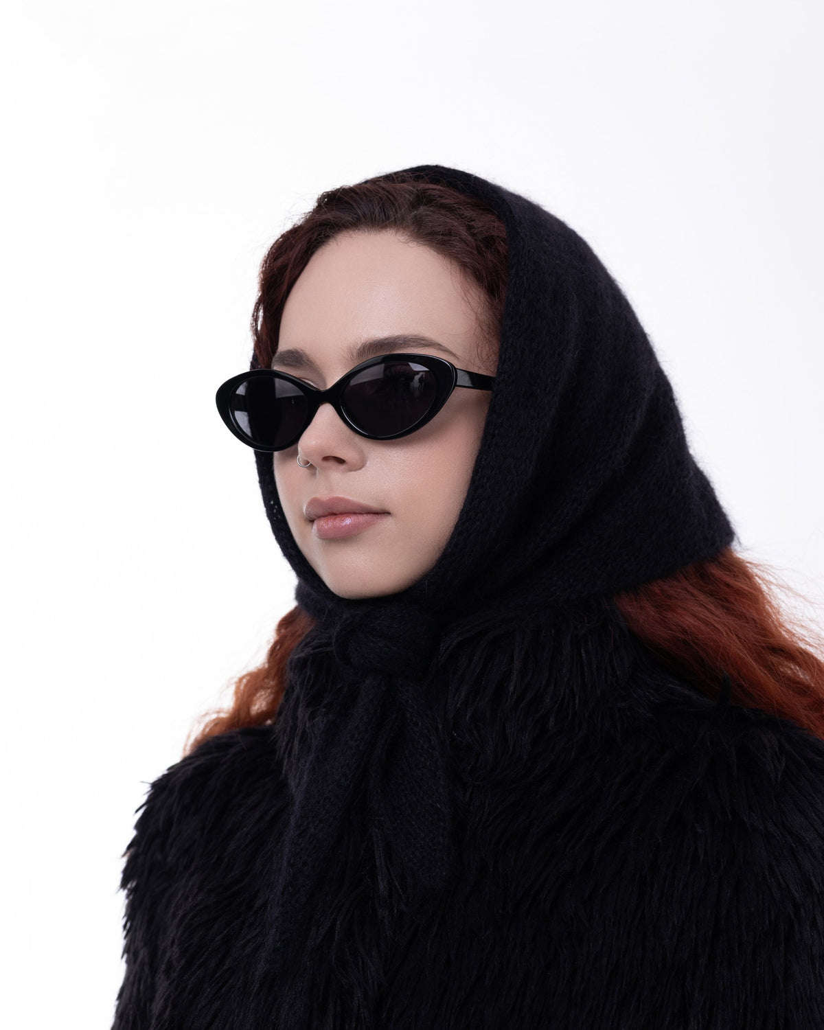Headscarf - Mohair Black