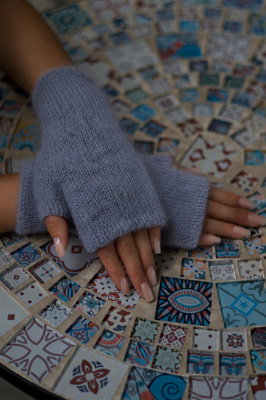 Mittens - Mohair Slate Grey