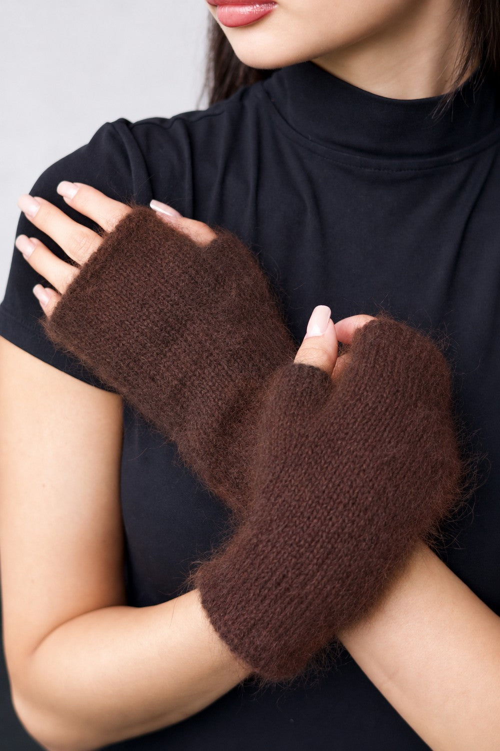 Mittens - Mohair Macadamia