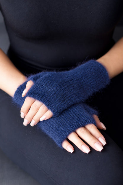 Mittens - Mohair Navy