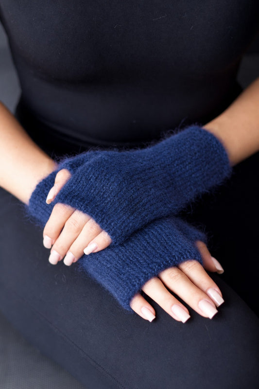Mittens - Mohair Navy