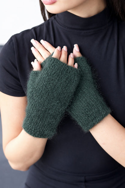 Mittens - Mohair Moss Green