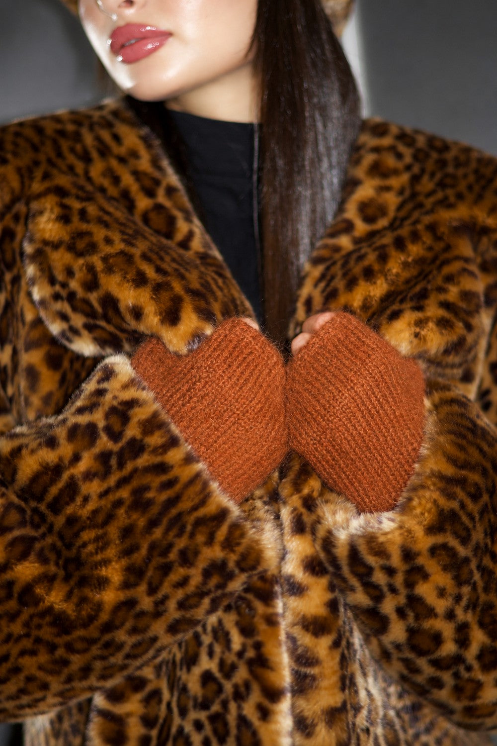 Mittens - Mohair Rust