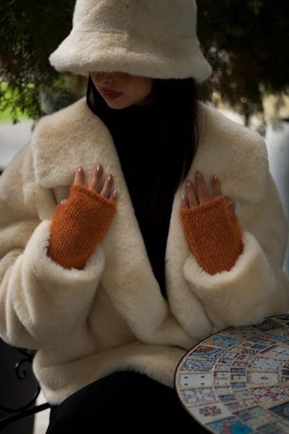 Mittens - Mohair Rust